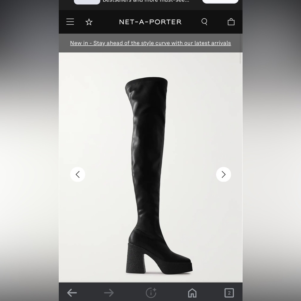Stella McCartney over the thigh heel boots